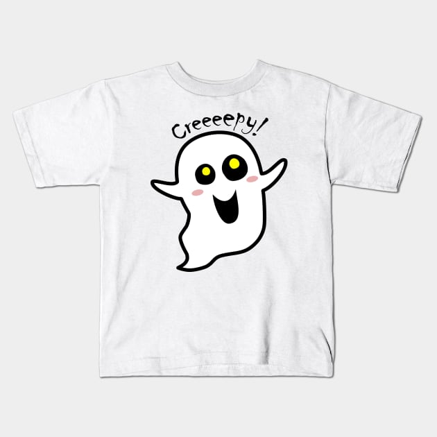 funny ghost – Ghosto – Creeeeepy! Kids T-Shirt by LiveForever